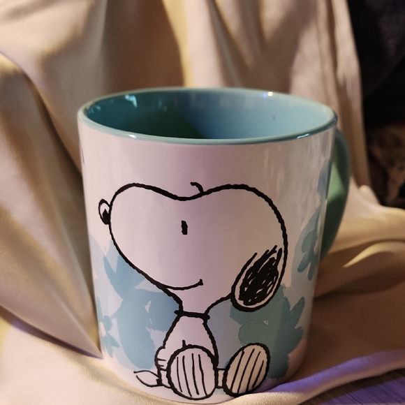 Peanuts | Dining | Snoopy Ceramic Mug With Teal Interior Peanuts ...